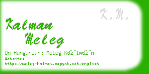 kalman meleg business card